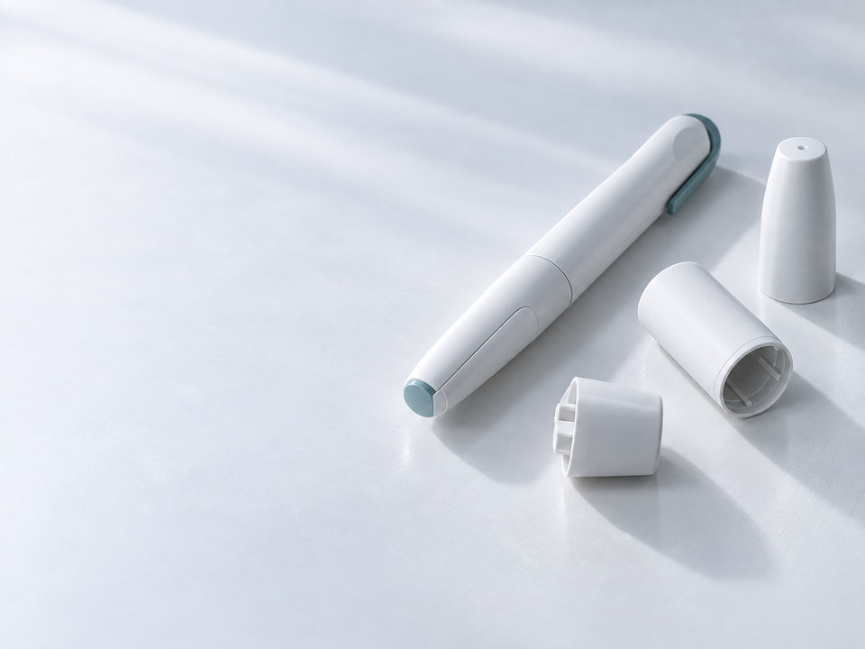 Pen-shaped device and housing components