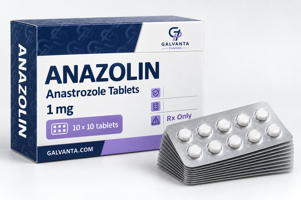 Anastrozole packaging.