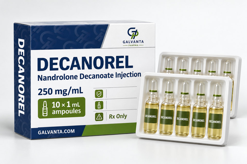 Nandrolone Decanoate packaging.