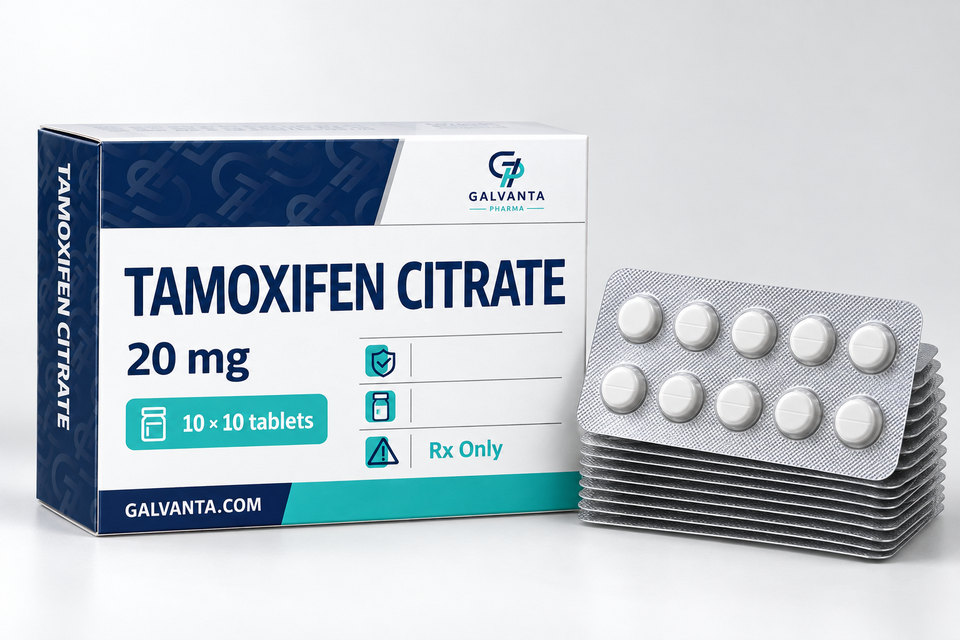 Tamoxifen Citrate packaging.