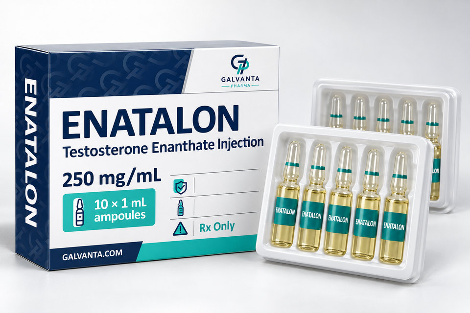 ការវេចខ្ចប់ Testosterone Enanthate។