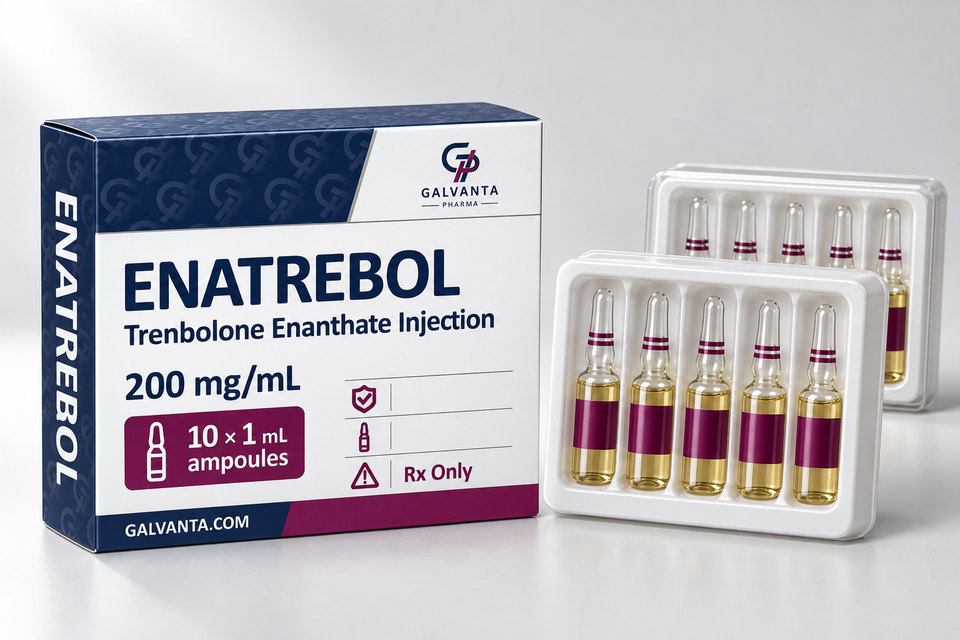 Trenbolone Enanthate packaging.