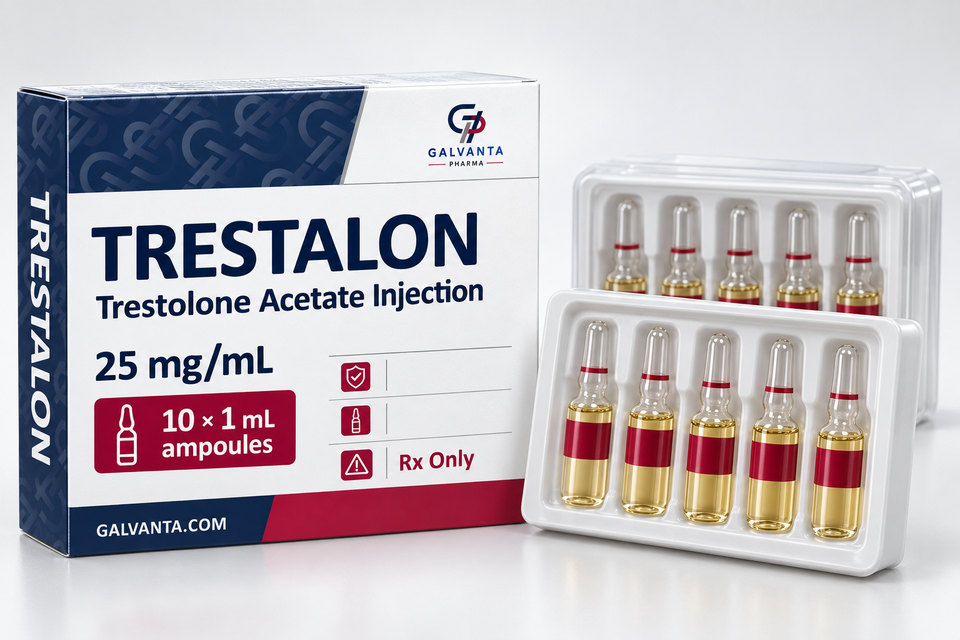 Trestolone Acetate packaging.