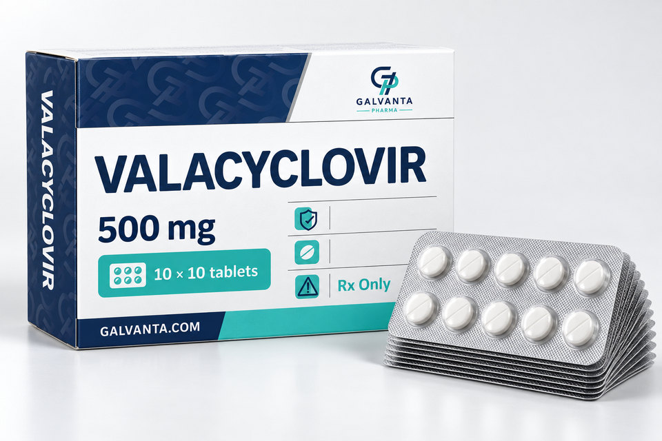 ការវេចខ្ចប់ Valacyclovir Hydrochloride។